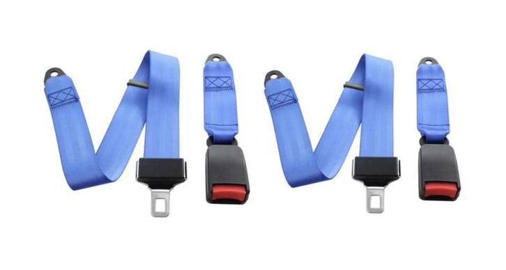 # 2 punts blauwe gordel set voor 2 stoelen, Auto-onderdelen, Overige Auto-onderdelen, Nieuw, Ophalen of Verzenden