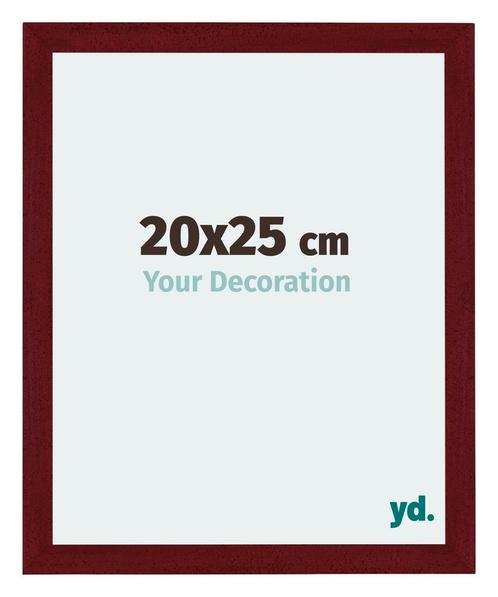 Fotolijst 20x25 cm - Wijnrood Geveegd - MDF - Mura, Huis en Inrichting, Woonaccessoires | Lijsten, Nieuw, Verzenden