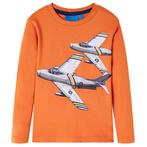 vidaXL Kindershirt met lange mouwen 104 donkeroranje, Verzenden, Nieuw