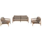 Nora stoel bank loungeset 3 delig teak rope 4 Seasons, Ophalen of Verzenden, Nieuw