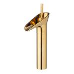 Luxe gouden kraan type Ovi deluxe gouden design wastafelkraa, Verzenden, Nieuw