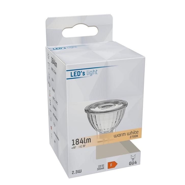 LongLife LED Lamp GU4 - MR11 - Warm wit licht - 2W vervangt, Huis en Inrichting, Lampen | Overige, Nieuw, Verzenden