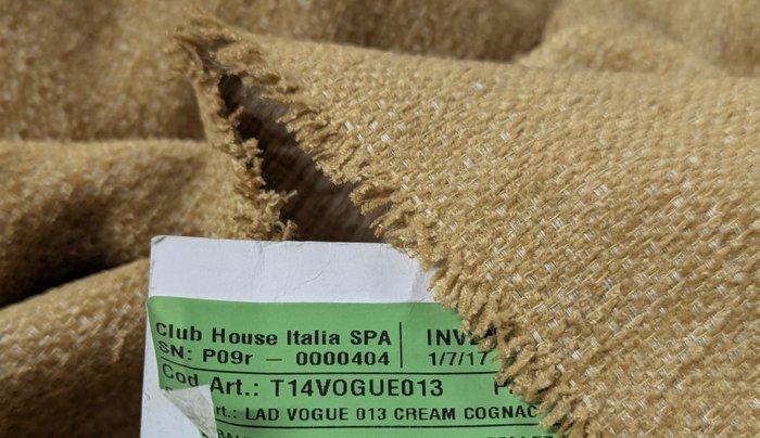 Club House Italia – Tessuto d’arredo Cream Cognac h.300 cm -, Antiek en Kunst, Antiek | Kleden en Textiel