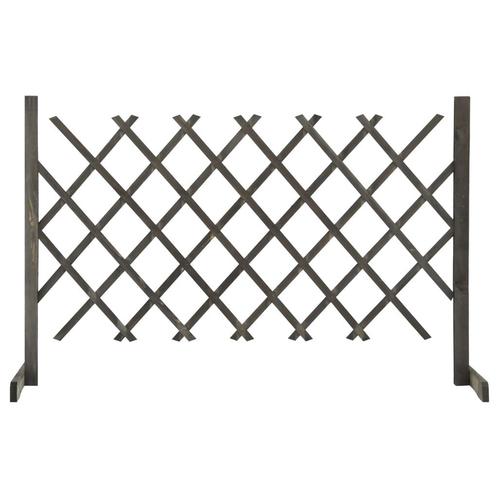 vidaXL Tuinlatwerk 120x90 cm massief vurenhout grijs, Tuin en Terras, Schuttingen, Nieuw, Hout, Minder dan 1 meter, Verzenden