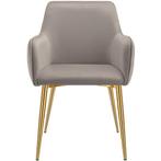 Eetkamerstoel Avane, fluweellook, gestoffeerd - taupe, Set v, Huis en Inrichting, Stoelen, Verzenden, Nieuw