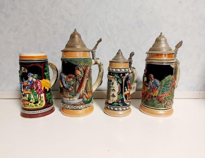 Bierpul (4) - Keramiek, Porselein - Duitse bierpullen, Antiek en Kunst, Antiek | Glas en Kristal