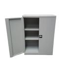 Stalen 2-deurs kast grijs - 100x80x40 cm, Huis en Inrichting, Kasten | Overige, Ophalen of Verzenden, Nieuw
