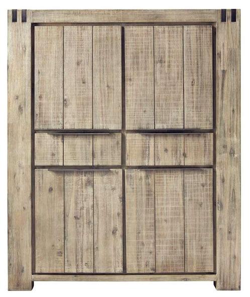 Bassano kast 4d+2l ac. light grey, Huis en Inrichting, Kasten | Overige, Nieuw, Ophalen of Verzenden