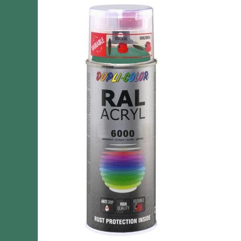 Dupli-Color Ral Acryl Ral 6000 Patina groen Hoogglans 400 ml, Doe-het-zelf en Verbouw, Verf, Beits en Lak, Nieuw, Ophalen of Verzenden
