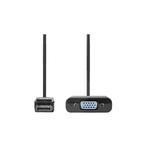 Videokabel adapter displayport naar VGA (D-Sub) 20 cm zwart, Ophalen of Verzenden, Nieuw