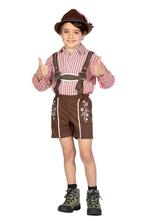 Oktoberfest Lederhose Kort Bruin Kind Milo, Kleding | Dames, Carnavalskleding en Feestkleding, Ophalen of Verzenden, Nieuw