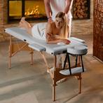2 zone massagetafel Freddi 5cm matras + tas - wit, Sport en Fitness, Massageproducten, Nieuw, Verzenden