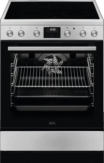 AEG CCB6443BBM keramisch fornuis - roestvrijstaal, Witgoed en Apparatuur, Fornuizen, 60 cm of meer, Vrijstaand, 4 kookzones, Energieklasse A of zuiniger