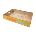 Decoratief houten bakje, 450 x 300 x 80 mm, met handgrepen,, Ophalen of Verzenden