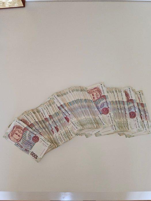 Italië. - 100 x 1000 Lire 1990 - Pick 114 (Zonder, Postzegels en Munten, Bankbiljetten | Europa | Niet-Eurobiljetten