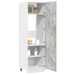 vidaXL Koelkast Lyonkast Lyon 60x57x207 cm bewerkt hout, Huis en Inrichting, Keuken | Keukenelementen, Verzenden, Nieuw, Grijs