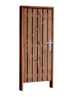 Bruin grenen poort | Hoogte 190 cm | Incl. hang & sluitwer.., 1 tot 2 meter, Nieuw, IJzer, Minder dan 3 meter