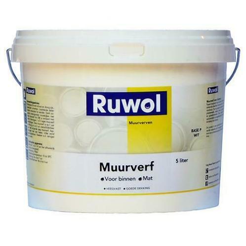 Muurverf voor binnen mat WIT Ruwol 10 ltr, Doe-het-zelf en Verbouw, Verf, Beits en Lak, Nieuw, Verzenden
