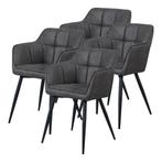 Eetkamerstoel Birmingham set van 4 fauteuils 81x57x53 cm don, Verzenden, Nieuw