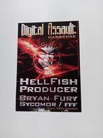 Digital Assault Hardcore Flyer Hellfish producer, Verzamelen, Verzenden, Nieuw