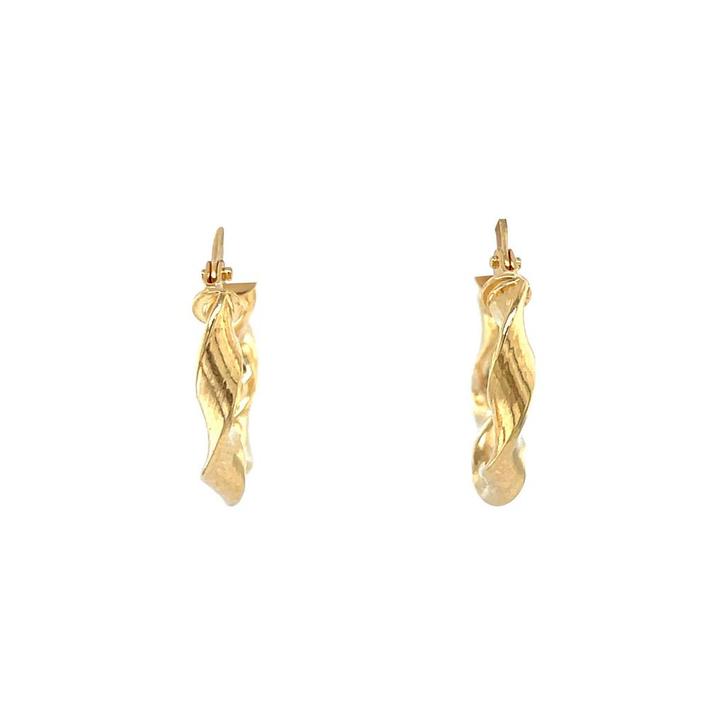 Getordeerde oorringen 9 krt, Sieraden, Tassen en Uiterlijk, Oorbellen, Nieuw, Ophalen of Verzenden