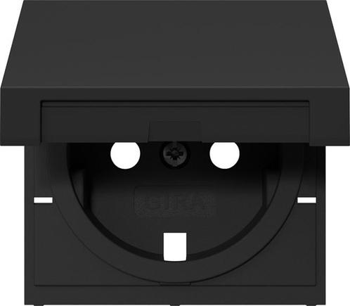 Gira Afdekking Schuko Stopcontact HC Systeem 55 Mat Zwart -, Doe-het-zelf en Verbouw, Elektra en Kabels, Overige typen, Nieuw