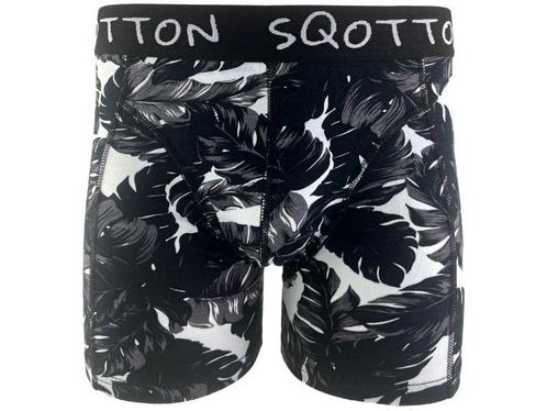 Boxershort - SQOTTON® - Jungle - Zwart/Wit, Kleding | Heren, Ondergoed, Verzenden