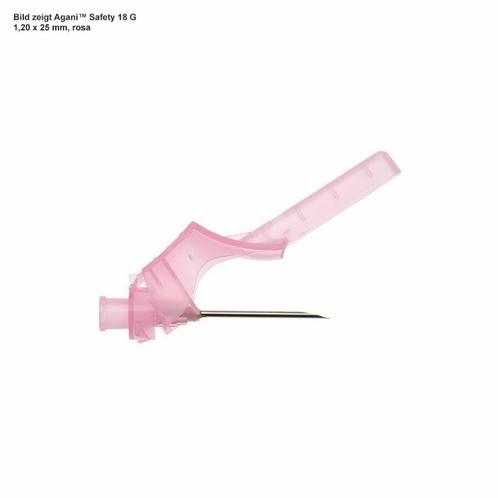 Agani™ veiligheidscanule 100 stuks 18G 1,2 x 38 mm (roze), Diversen, Verpleegmiddelen, Nieuw, Verzenden