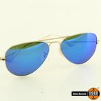 Ray-Ban RB3025 Aviator Large Zonnebril Blauw