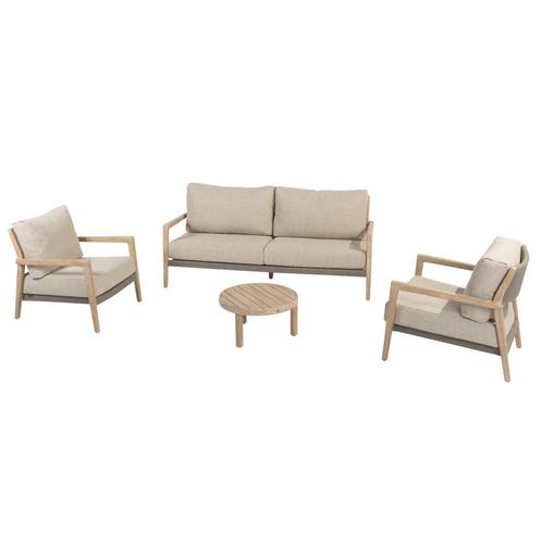 Sem Julia stoel bank loungeset 4 delig brushed teak 4, Tuin en Terras, Tuinsets en Loungesets, Nieuw, Teakhout, Ophalen of Verzenden
