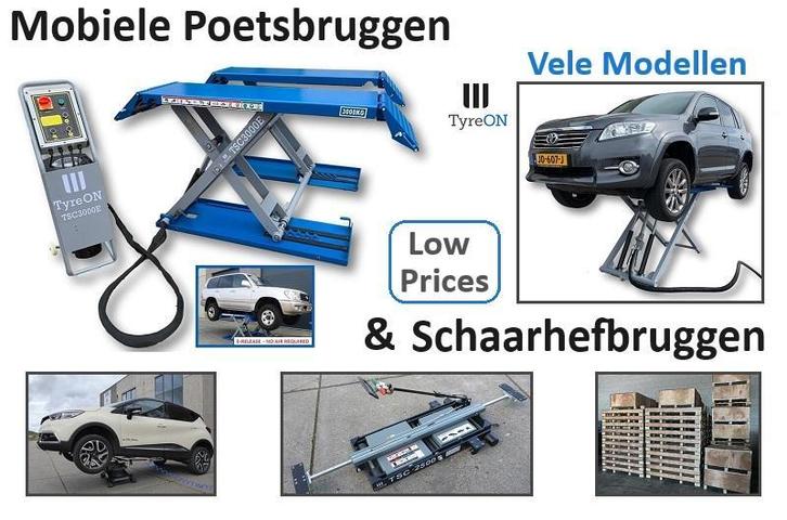 Mobiele Poetsbruggen Schaarbruggen Bandenbruggen 3T – 3.5T, Auto diversen, Autogereedschap, Nieuw