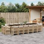 vidaXL 17-delige Tuinset met kussens poly rattan beige, 6 zitplaatsen, Nieuw, Tuinset, Verzenden