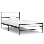 Metalen Bed - 90x200 cm Zwart - OP = OP! Bespaar 47%, Huis en Inrichting, 90 cm, Eenpersoons, Zwart, Nieuw