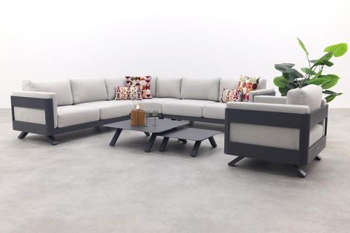 GI Realdo loungeset met loungestoel - Carbon black/Zand, Tuin en Terras, Tuinsets en Loungesets, Loungeset, Nieuw, Overige materialen