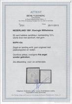 Nederland 1891 - 50 Cent Wilhelmina Hangend Haar met, Gestempeld