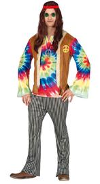 Hippie Kostuum Heren Gekleurd, Kleding | Heren, Verzenden, Nieuw