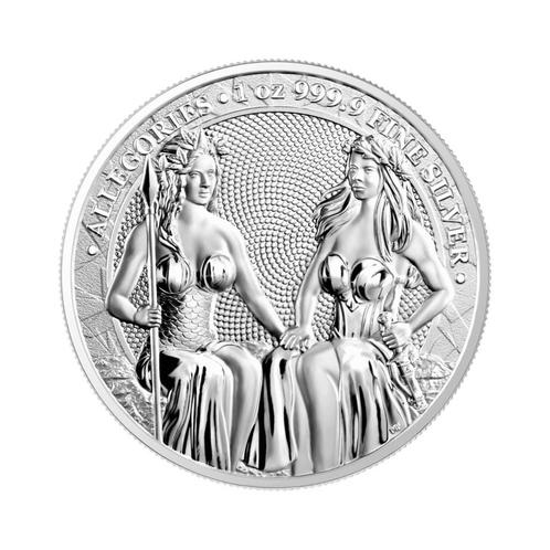 Zilveren munt Germania Allegories 2021 1 troy ounce, Postzegels en Munten, Edelmetalen en Baren, Verzenden