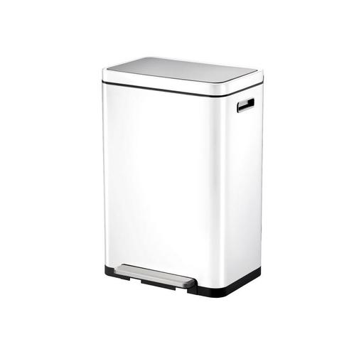 EKO X-Cube pedaalemmer 45 ltr - Wit/Mat RVS, Huis en Inrichting, Woonaccessoires | Prullenbakken, Nieuw, Verzenden