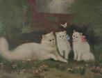 Artur Heyer (1872-1931) - Angora Cat And Her Kittys