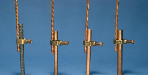 Bronzen Aardstaaf Klem 1/2-5/8 Inch Voor 70mm² Geleider -, Doe-het-zelf en Verbouw, Elektra en Kabels, Overige typen, Nieuw, Verzenden