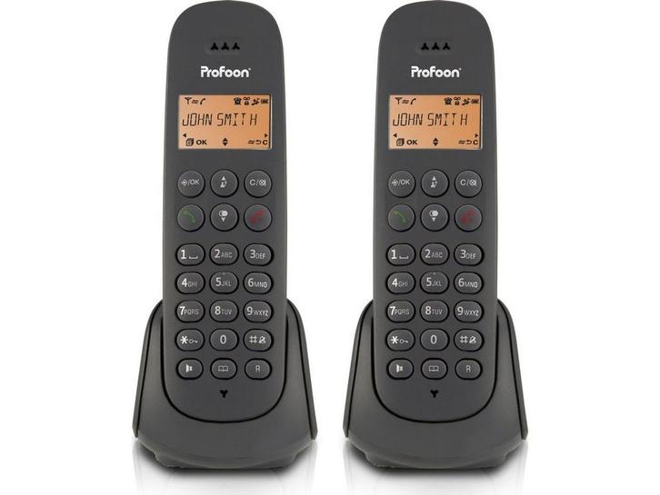 Profoon PDX620 - DECT telefoon met 2 handsets - uitbreidbaar, Telecommunicatie, Vaste telefoons | Handsets en Draadloos, Zo goed als nieuw