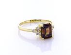 Ring - 14 karaat Geel goud - 1.63ct. tw. Bruin Diamant, Nieuw