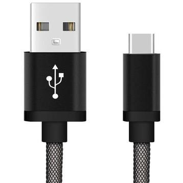 Reekin oplaadkabel USB Type-C 1 Meter (Zwart-Fishing Net) beschikbaar voor biedingen
