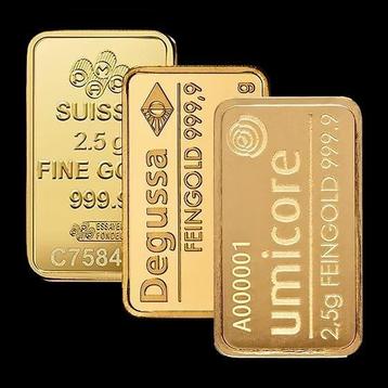 2.5 gram .999.9 Goud, Diverse Minters beschikbaar voor biedingen