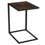 Bijzettafel - Vintage Living - Metaal &amp; MDF - Rustiek bruin, Huis en Inrichting, Tafels | Bijzettafels, Ophalen of Verzenden