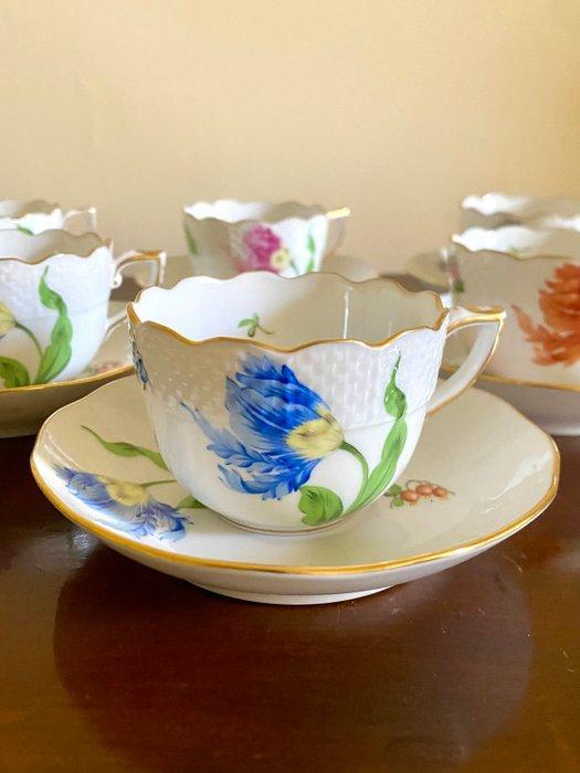 Herend - Koffieservies (6) - Porselein, Antiek en Kunst, Antiek | Meubels | Tafels