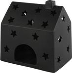 Theelichth huis Jule L zwart-L11,5B16,5H16,5CM, Ophalen of Verzenden, Nieuw