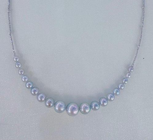 Parure - 18 karaat Witgoud Parel, Sieraden, Tassen en Uiterlijk, Antieke sieraden