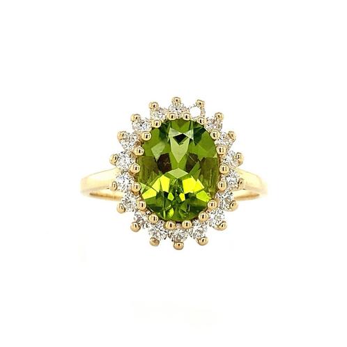 Lady Di ring 14 krt - Lime, Sieraden, Tassen en Uiterlijk, Ringen, Nieuw, Ophalen of Verzenden