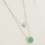 Halsketting - 14 karaat Witgoud - 2.15ct. tw. Smaragd -, Nieuw
